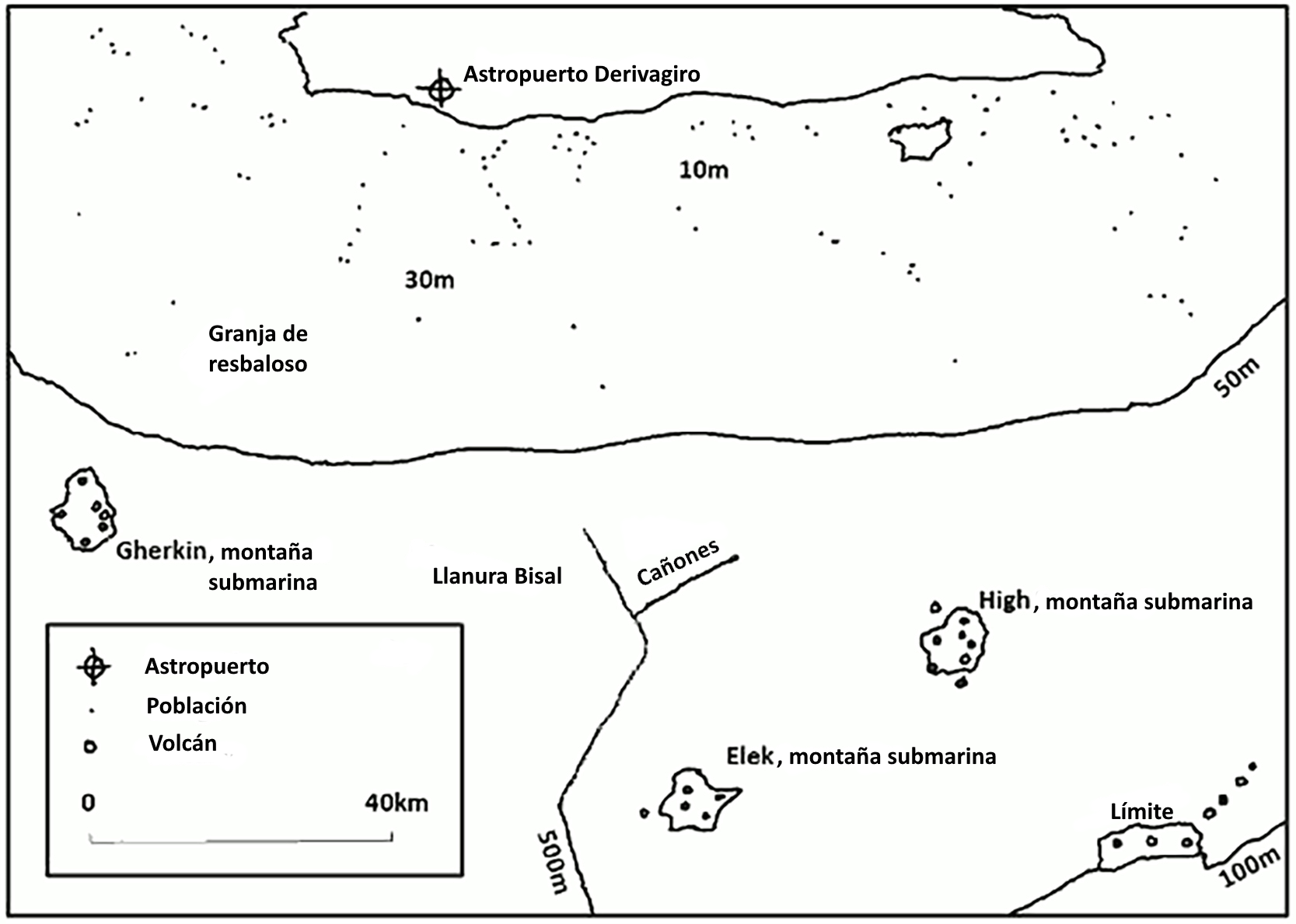 Mapa de las llanuras de Bisal